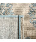 Safavieh Beach House BHS181 Cream / Aqua 2'-2" X 10' Runner Area Rug