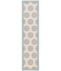 Safavieh Beach House BHS181 Blue / Creme 2'-2" X 6' Runner Area Rug