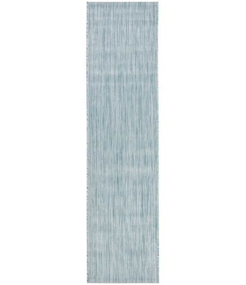Safavieh Beach House BHS218 Aqua 2'-2" X 12' Runner Area Rug