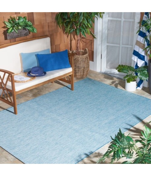 Safavieh Beach House BHS218 Aqua 4' X 6' Rectangle Area Rug