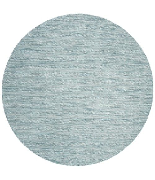 Safavieh Beach House BHS218 Aqua 6'-7" X 6'-7" Round Area Rug