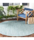 Safavieh Beach House BHS218 Aqua 6'-7" X 6'-7" Round Area Rug