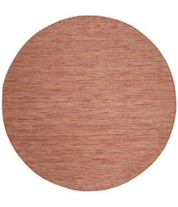 Safavieh Beach House BHS218 Rust 6'-7" X 6'-7" Round Area Rug