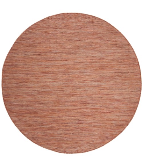 Safavieh Beach House BHS218 Rust 6'-7" X 6'-7" Round Area Rug