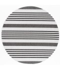 Safavieh Beach House BHS222 Light Grey / Charcoal 6'-7" X 6'-7" Round Area Rug