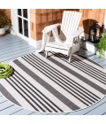 Safavieh Beach House BHS222 Light Grey / Charcoal 6'-7" X 6'-7" Round Area Rug
