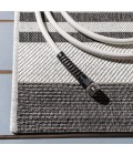 Safavieh Beach House BHS222 Light Grey / Charcoal 6'-7" X 6'-7" Round Area Rug