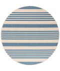 Safavieh Beach House BHS222 Beige / Blue 6'-7" X 6'-7" Round Area Rug