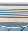 Safavieh Beach House BHS222 Beige / Blue 6'-7" X 6'-7" Round Area Rug
