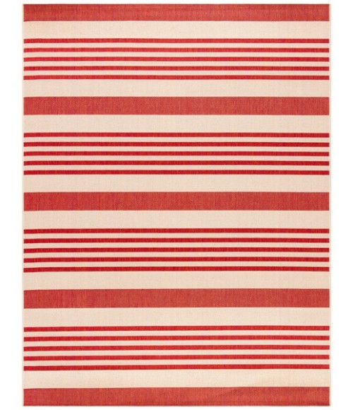 Safavieh Beach House BHS222 Beige / Red 9' X 12' Rectangle Area Rug