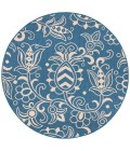 Safavieh Beach House BHS246 Blue / Beige 6'-7" X 6'-7" Round Area Rug