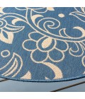 Safavieh Beach House BHS246 Blue / Beige 6'-7" X 6'-7" Round Area Rug