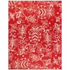 Safavieh Beach House BHS246 Red / Beige 6'-7" X 6'-7" Round Area Rug