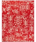 Safavieh Beach House BHS246 Red / Beige 6'-7" X 6'-7" Round Area Rug