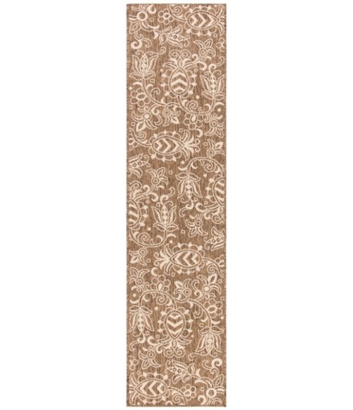 Safavieh Beach House BHS246 Brown / Beige 2'-2" X 8' Runner Area Rug