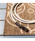 Safavieh Beach House BHS246 Brown / Beige 6'-7" X 6'-7" Round Area Rug