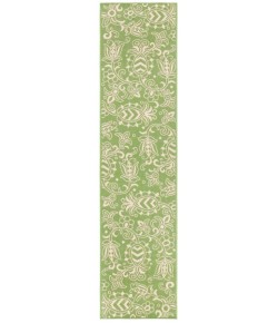 Safavieh Beach House BHS246 Green / Beige 2'-2" X 8' Runner Area Rug