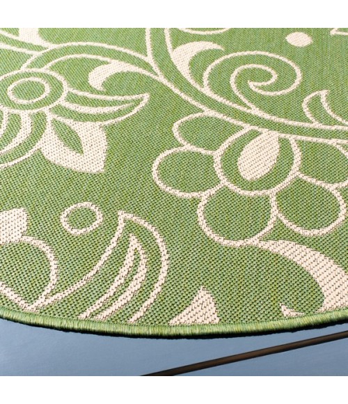 Safavieh Beach House BHS246 Green / Beige 2'-2" X 8' Runner Area Rug