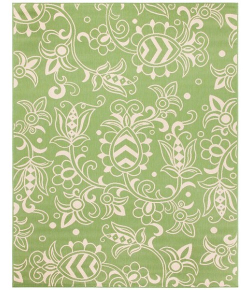 Safavieh Beach House BHS246 Green / Beige 9' X 12' Rectangle Area Rug