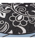 Safavieh Beach House BHS246 Black / Light Grey 6'-7" X 6'-7" Square Area Rug