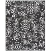 Safavieh Beach House BHS246 Black / Light Grey 6'-7" X 6'-7" Square Area Rug