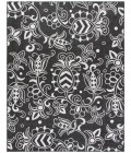 Safavieh Beach House BHS246 Black / Light Grey 6'-7" X 6'-7" Square Area Rug