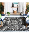 Safavieh Beach House BHS246 Black / Light Grey 6'-7" X 6'-7" Square Area Rug