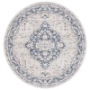 Safavieh Blair Washable BLR200 Beige / Navy 6'-7" X 6'-7" Round Area Rug
