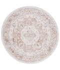 Safavieh Blair Washable BLR202 Beige / Rust 6'-7" X 6'-7" Round Area Rug