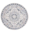 Safavieh Blair Washable BLR204 Beige / Grey Navy 6'-7" X 6'-7" Round Area Rug