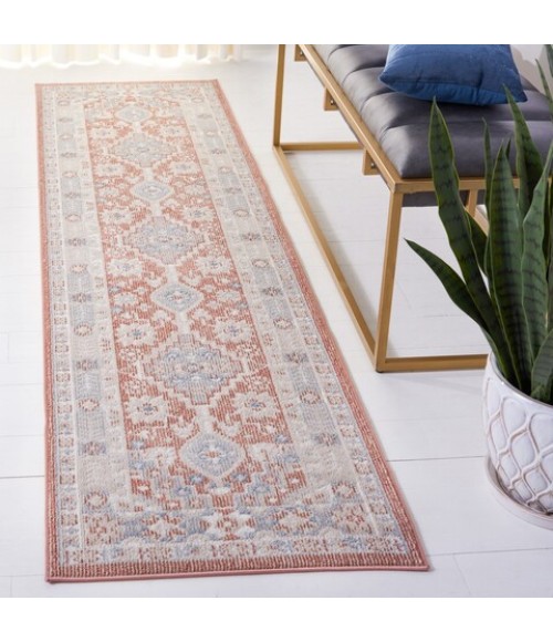 Safavieh Blair Washable BLR206 Rose / Grey 2'-2" X 8' Runner Area Rug