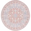 Safavieh Blair Washable BLR206 Rose / Grey 6'-7" X 6'-7" Round Area Rug
