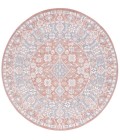 Safavieh Blair Washable BLR206 Rose / Grey 6'-7" X 6'-7" Round Area Rug