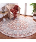 Safavieh Blair Washable BLR206 Rose / Grey 6'-7" X 6'-7" Round Area Rug