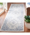 Safavieh Blair Washable BLR208 Beige / Grey Blue 2'-2" X 8' Runner Area Rug