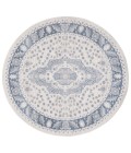 Safavieh Blair Washable BLR208 Beige / Grey Blue 6'-7" X 6'-7" Round Area Rug