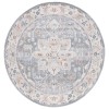 Safavieh Blair Washable BLR212 Beige / Blue 6'-7" X 6'-7" Round Area Rug