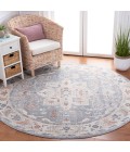 Safavieh Blair Washable BLR212 Beige / Blue 6'-7" X 6'-7" Round Area Rug