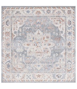 Safavieh Blair Washable BLR212 Beige / Blue 6'-7" X 6'-7" Square Area Rug