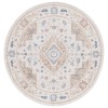 Safavieh Blair Washable BLR214 Beige / Rust 6'-7" X 6'-7" Round Area Rug