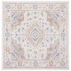 Safavieh Blair Washable BLR214 Beige / Rust 6'-7" X 6'-7" Square Area Rug