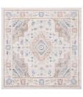 Safavieh Blair Washable BLR214 Beige / Rust 6'-7" X 6'-7" Square Area Rug