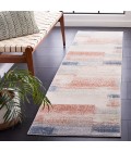 Safavieh Blair Washable BLR216 Beige / Blue Rust 2'-2" X 8' Runner Area Rug