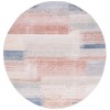Safavieh Blair Washable BLR216 Beige / Blue Rust 6'-7" X 6'-7" Round Area Rug