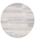Safavieh Blair Washable BLR216 Grey / Beige 6'-7" X 6'-7" Round Area Rug