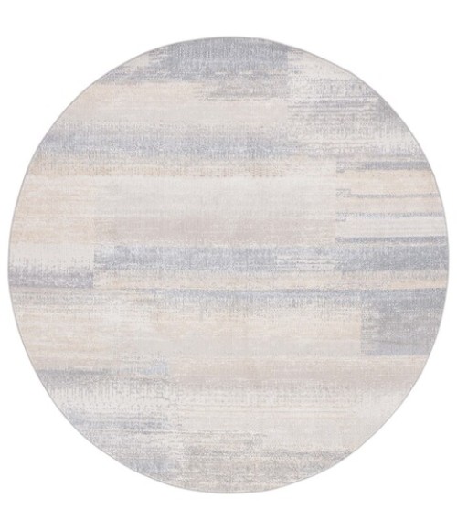 Safavieh Blair Washable BLR216 Grey / Beige 6'-7" X 6'-7" Round Area Rug