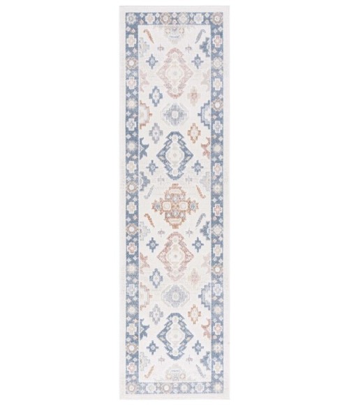 Safavieh Blair Washable BLR218 Beige / Blue 2'-2" X 8' Runner Area Rug