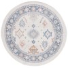 Safavieh Blair Washable BLR218 Beige / Blue 6'-7" X 6'-7" Round Area Rug