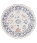 Safavieh Blair Washable BLR218 Beige / Blue 6'-7" X 6'-7" Round Area Rug