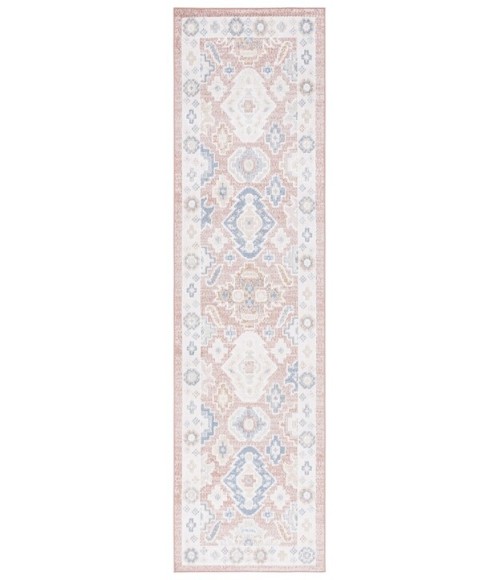Safavieh Blair Washable BLR218 Rose / Blue 2'-2" X 8' Runner Area Rug